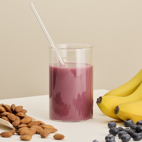 Mandel Banane Heidelbeere im Glas