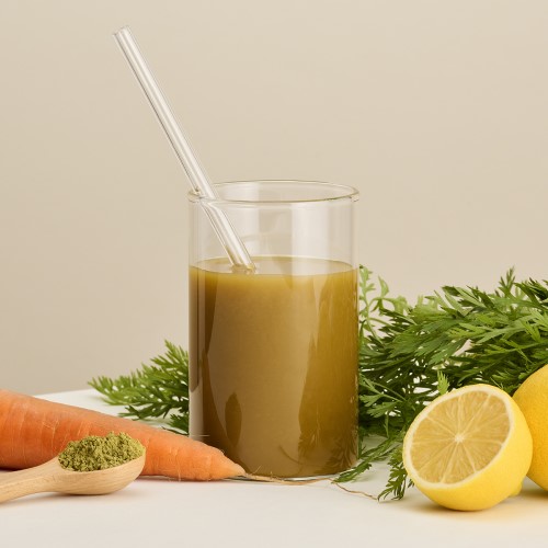 Möhre Matcha Minze im Glas