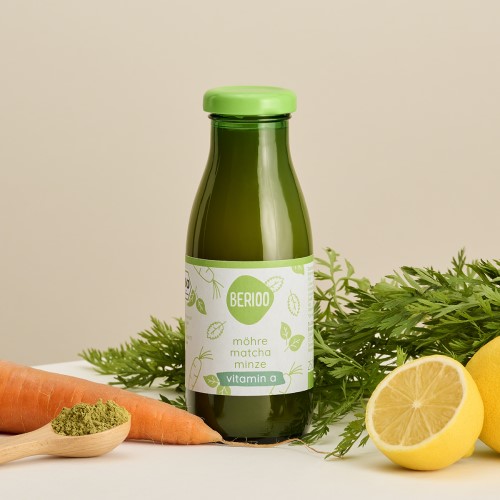 Möhre Matcha Minze Früchte und Gemüse