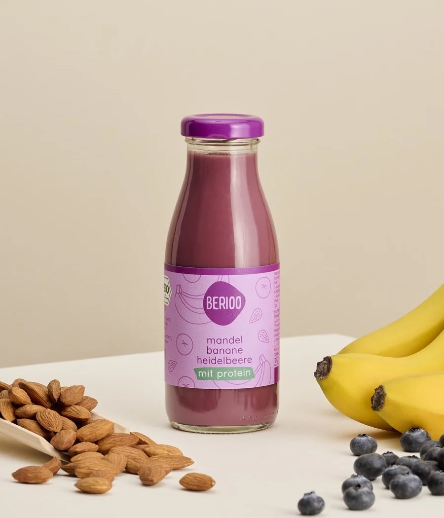 Mandel Banane Heidelbeere Saft